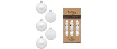 Inge Weihnachtskugel Pure White, 36 Stück