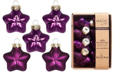 Inge Weihnachtskugel Purple Symphony Stern