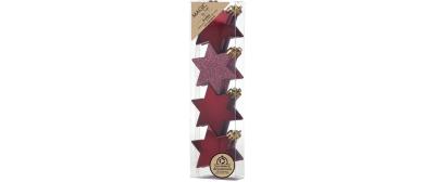 Inge Weihnachtskugel Bordeaux Red Stern