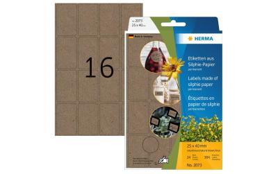 Herma Etiketten aus Silphie Papier, braun