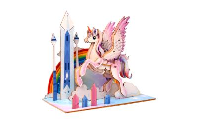 3D Wooden Puzzle - Einhorn