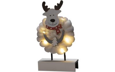 Konstsmide LED Holz-Elch mit Baumwolle