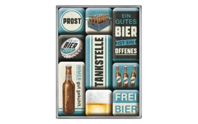 Nostalgic Art Magnet-Set Tankstelle Bier