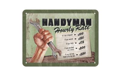 Nostalgic Art Schild Handyman Hourls Rate