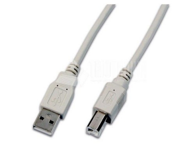 USB2.0-Kabel A-B: 300cm, bis 480Mbps