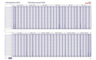 Berec Jahresplaner im Halbjahresformat