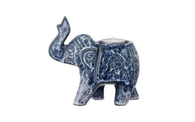 Bloomingville Oliphant Teelichthalter Blue