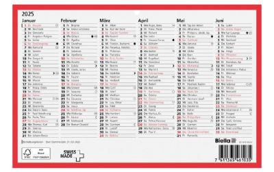 Biella Wandkalender 2025 A5