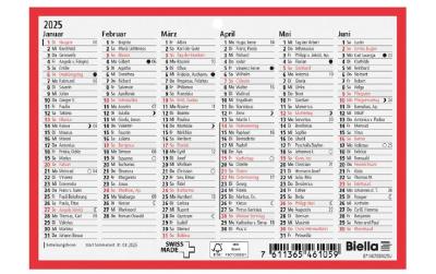 Biella Wandkalender 2025 A6