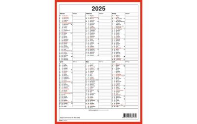 Simplex Wandkalender 2025 Namenstagen