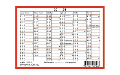 Simplex Wandkalender 2025 ohne Namenstage