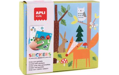 Stickerspiel Kartonbox Wald
