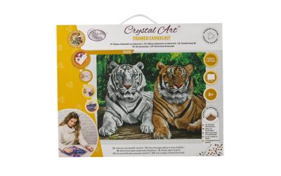 Crystal Art Kit Tigers 40x50cm