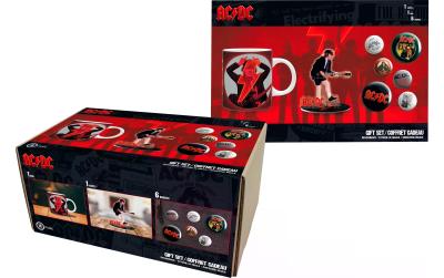 AC/DC Gift Box - Tasse, Figur, Badge Pack