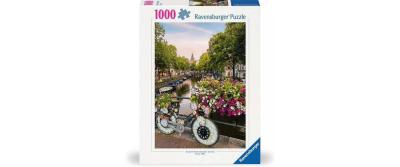 Puzzle Fahrrad und Blumen in Amsterdam