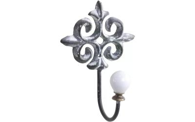 Chic Antique Haken mit Dekor, Antique Grau