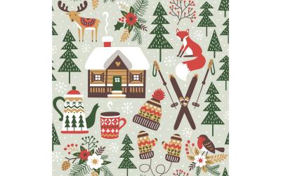 Paper + Design Servietten Winter Cabin