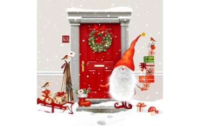 B+C Weihnachtsservietten Wichtelhaus