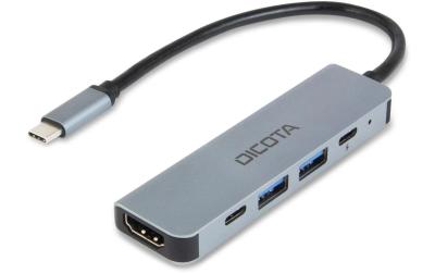 DICOTA USB-C 5-in-1 Video Hub 4K PD 100W