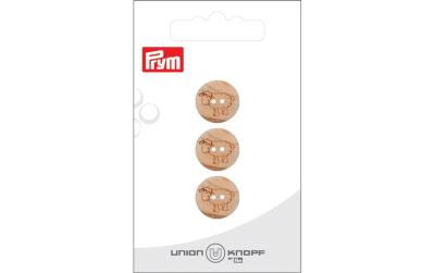 Bu Prym Knopf Holzknopf 2-Loch Schaf