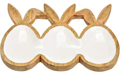 G. Wurm Tablett Ostereier mit Hasenohren