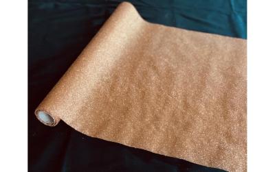Dameco Dekostoff Organza, Rose-Gold Glitter