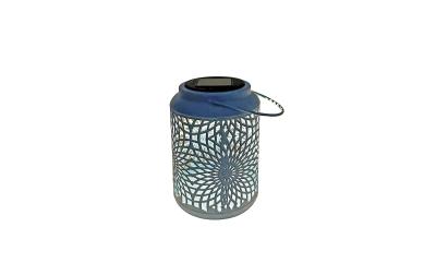 Dameco LED Solar Laterne Muster blau