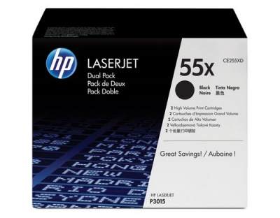 HP Toner 55X - Black 2er-Pack (CE255XD)