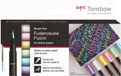 Tombow Fudenosuke WS-BS, 6er Pastel