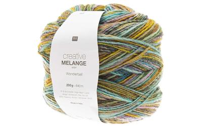 RICO Wolle Melange flieder-türkis