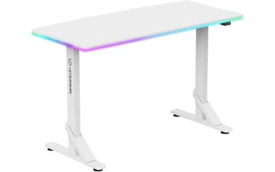 Ultradesk Iron Weiss LED Gaming Table