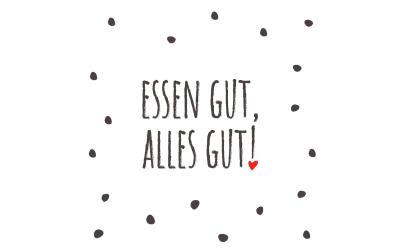 Paper + Design Servietten Essen gut