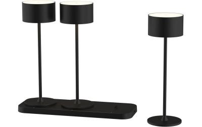 MSCH Akku-Tischleuchte 3-Set Tavolo schwar