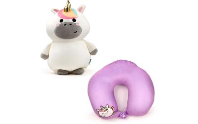 Plüsch-Reisekissen Einhorn 2 in 1