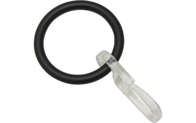 Gardinia Vorhangringe Kos,6Stk,Schwarz matt