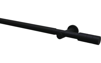 Gardinia VorhangstangeZylinder,Schwarz matt