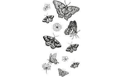 Sizzix Stempel Set Schablone Schmetterlinge