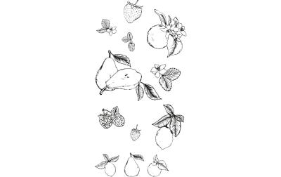 Sizzix Stempel Set Schablone Frucht