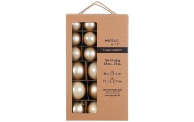Inge Weihnachtskugel Champagne, 54 Stück