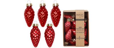 Inge Weihnachtskugel Zapfen Classic Chianti