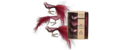 Inge Weihnachtskugel Vogel Dusty Rose