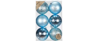 Inge Weihnachtskugel Aqua Blue, dekoriert