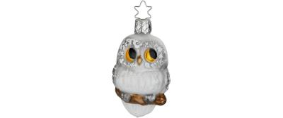 Inge Weihnachtskugel Eule, Weiss
