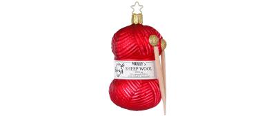 Inge Weihnachtskugel Wolle, Rot