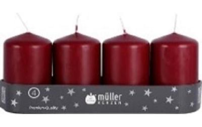 Müller Kerzen Stumpenkerzen 4er Set
