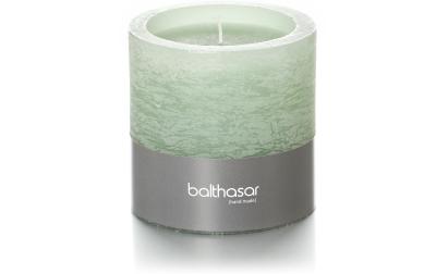 balthasar Kerze Windlicht Rustico Hellgrün