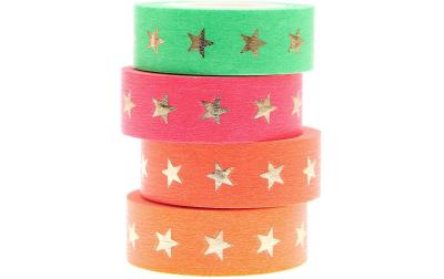 Rico Washi Tape Set Sterne, neon