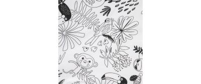 Stoff Payakolo weiss /schwarz