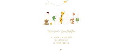 ABC Glückwunschkarte Geburt