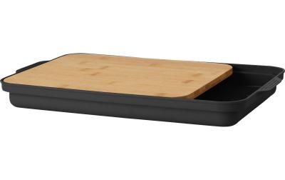 Schou Schneidebrett mit Ablage Bambus